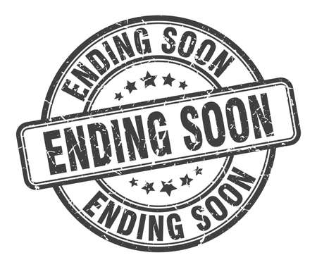 ending soon stamp. ending soon round grunge sign. ending soonのイラスト素材