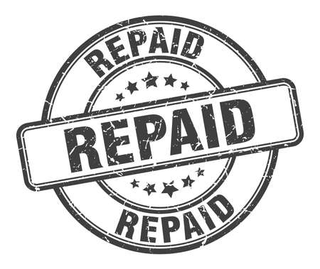 repaid stamp. repaid round grunge sign. repaidのイラスト素材