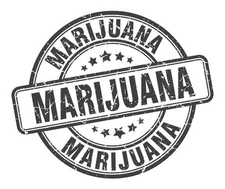marijuana stamp. marijuana round grunge sign. marijuanaのイラスト素材