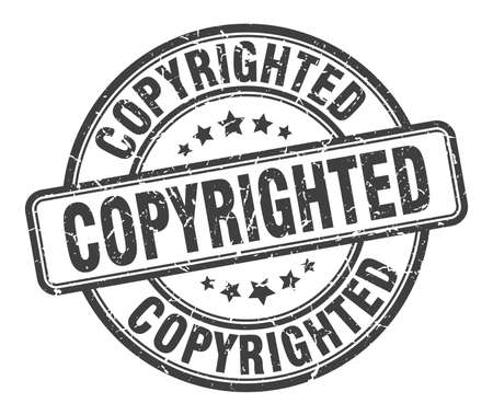 copyrighted stamp. copyrighted round grunge sign. copyrightedのイラスト素材