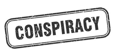 conspiracy stamp. conspiracy square grunge sign. conspiracyのイラスト素材