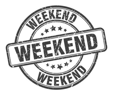 weekend stamp. weekend round grunge sign. weekendのイラスト素材