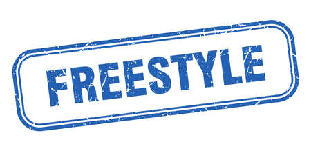 freestyle stamp. freestyle square grunge sign. freestyleのイラスト素材