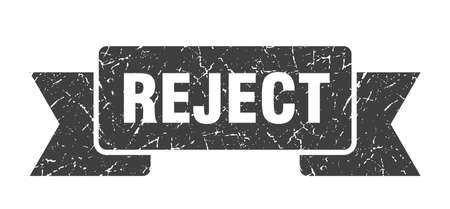 reject grunge ribbon. reject sign. reject bannerのイラスト素材