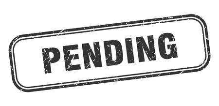 pending stamp. pending square grunge sign. pendingのイラスト素材