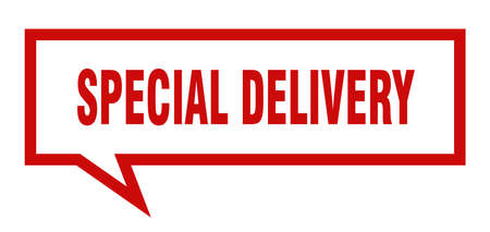 special delivery sign. special delivery square speech bubble. special deliveryのイラスト素材