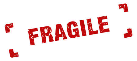 fragile stamp. fragile square grunge sign. fragileのイラスト素材