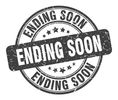 ending soon stamp. ending soon round grunge sign. ending soonのイラスト素材
