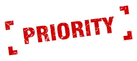 priority stamp. priority square grunge sign. priorityのイラスト素材