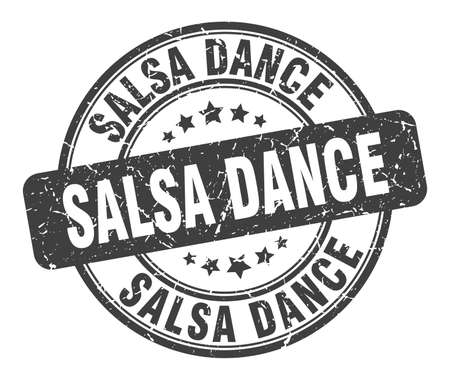 salsa dance stamp. salsa dance round grunge sign. salsa danceのイラスト素材