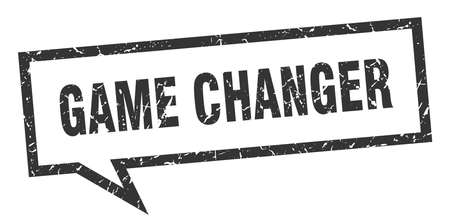 game changer sign. game changer square speech bubble. game changerのイラスト素材