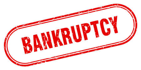 bankruptcy stamp. bankruptcy square grunge sign. bankruptcyのイラスト素材