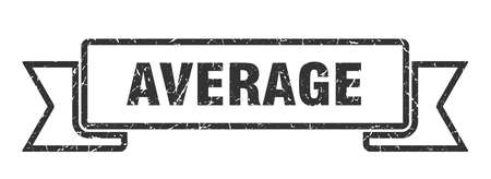 average grunge ribbon. average sign. average bannerのイラスト素材