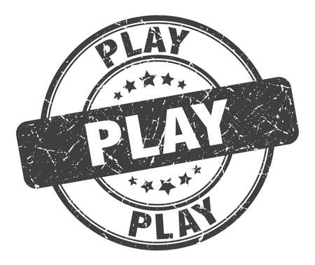 play stamp. play round grunge sign. playのイラスト素材