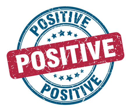 positive stamp. positive round grunge sign. positiveのイラスト素材