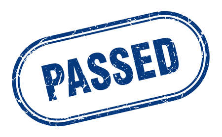 passed stamp. passed square grunge sign. passedのイラスト素材