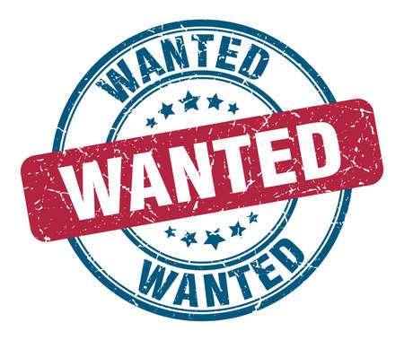 wanted stamp. wanted round grunge sign. wantedのイラスト素材