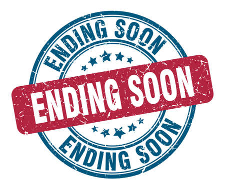 ending soon stamp. ending soon round grunge sign. ending soonのイラスト素材