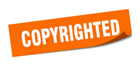 copyrighted sticker. copyrighted square isolated sign. copyrightedのイラスト素材