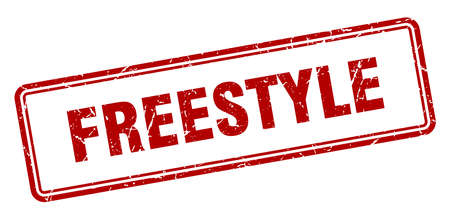 freestyle stamp. freestyle square grunge sign. freestyleのイラスト素材