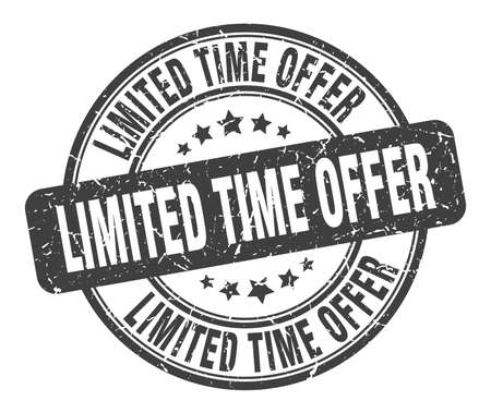 limited time offer stamp. limited time offer round grunge sign. limited time offerのイラスト素材