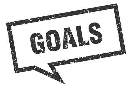 goals sign. goals square speech bubble. goalsのイラスト素材