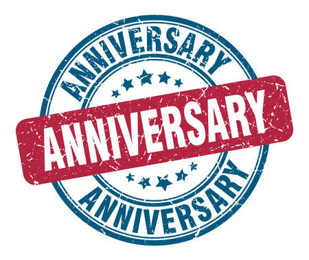 anniversary stamp. anniversary round grunge sign. anniversaryのイラスト素材