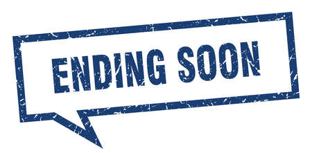 ending soon sign. ending soon square speech bubble. ending soonのイラスト素材
