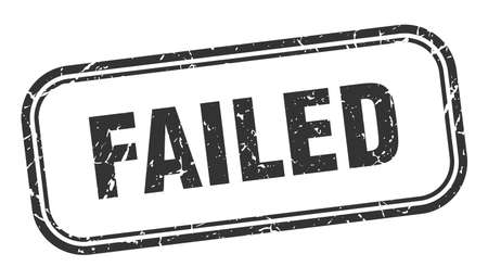 failed stamp. failed square grunge sign. failedのイラスト素材