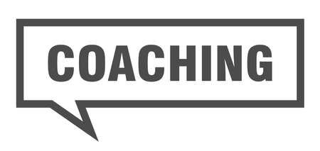 coaching sign. coaching square speech bubble. coachingのイラスト素材