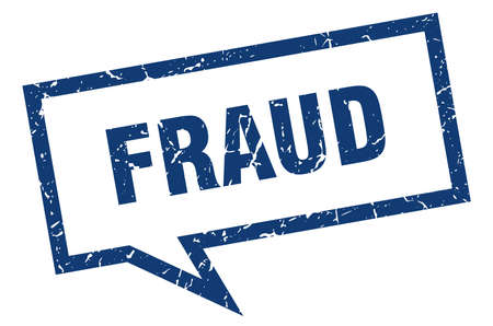 fraud sign. fraud square speech bubble. fraudのイラスト素材