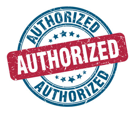 authorized stamp. authorized round grunge sign. authorizedのイラスト素材