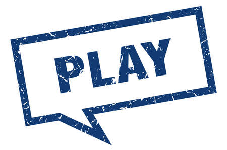 play sign. play square speech bubble. playのイラスト素材