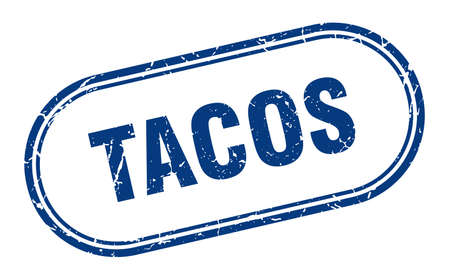 tacos stamp. tacos square grunge sign. tacosのイラスト素材