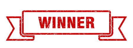 winner grunge ribbon. winner sign. winner bannerのイラスト素材