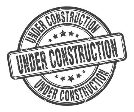 under construction stamp. under construction round grunge sign. under constructionのイラスト素材