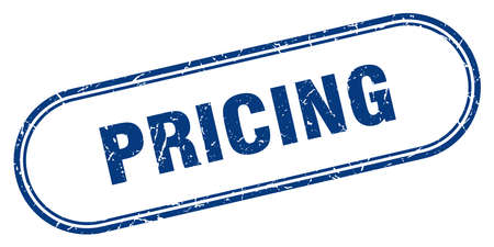 pricing stamp. pricing square grunge sign. pricingのイラスト素材