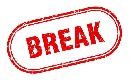 break stamp. break square grunge sign. breakのイラスト素材