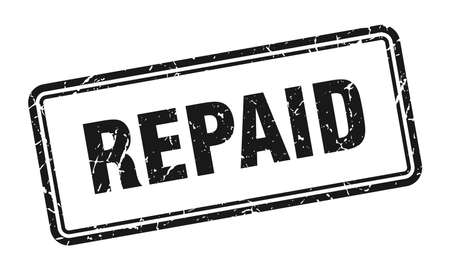 repaid stamp. repaid square grunge sign. repaidのイラスト素材