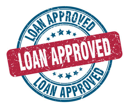 loan approved stamp. loan approved round grunge sign. loan approvedのイラスト素材