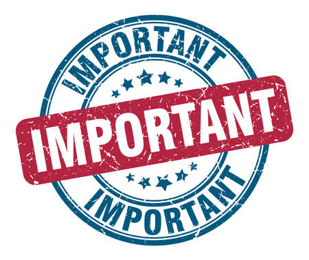 important stamp. important round grunge sign. importantのイラスト素材