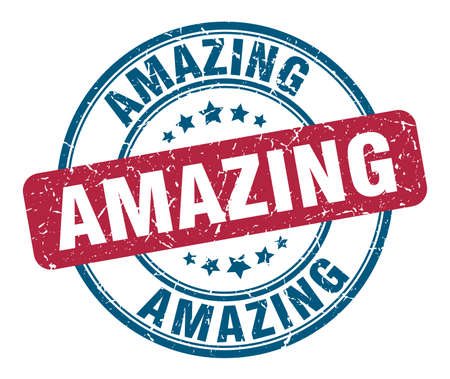 amazing stamp. amazing round grunge sign. amazingのイラスト素材