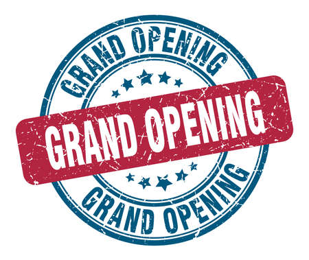 grand opening stamp. grand opening round grunge sign. grand openingのイラスト素材