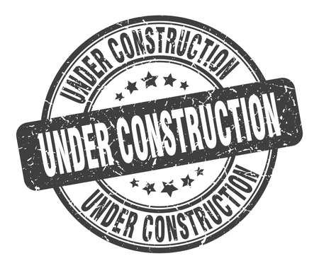 under construction stamp. under construction round grunge sign. under constructionのイラスト素材