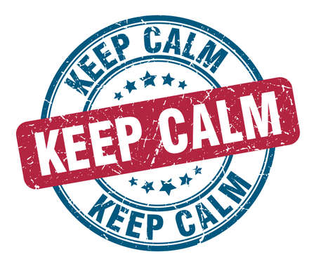 keep calm stamp. keep calm round grunge sign. keep calmのイラスト素材