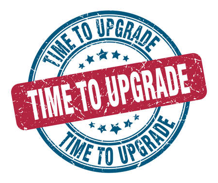 time to upgrade stamp. time to upgrade round grunge sign. time to upgradeのイラスト素材