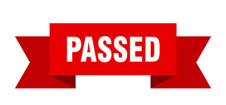 passed ribbon. passed isolated sign. passed bannerのイラスト素材