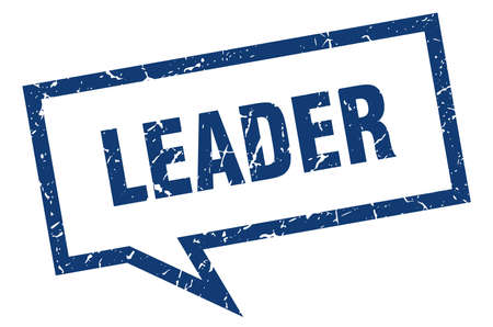 leader sign. leader square speech bubble. leaderのイラスト素材