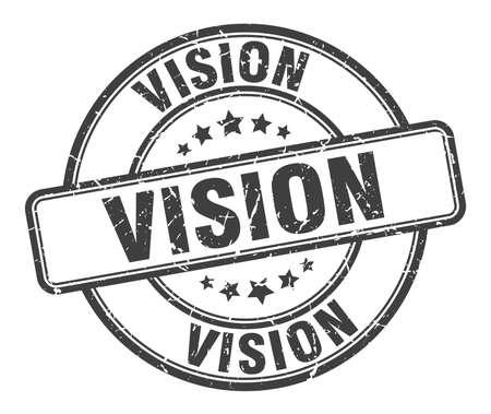 vision stamp. vision round grunge sign. visionのイラスト素材