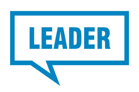 leader sign. leader square speech bubble. leaderのイラスト素材